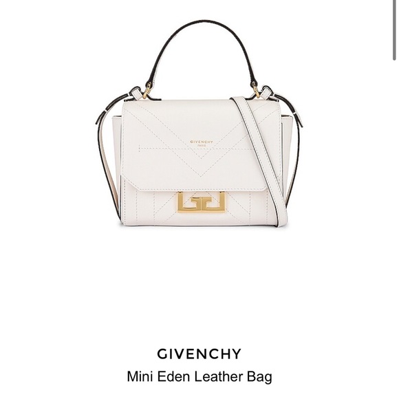Givenchy Bags Givenchy Mini Eden Leather Crossbody Top Handle Bag White Poshmark
